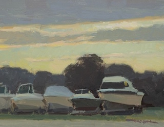 Painting of Boats on Trailers by Troy Kilgore