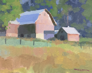 Barn Painting with Tin Roofs