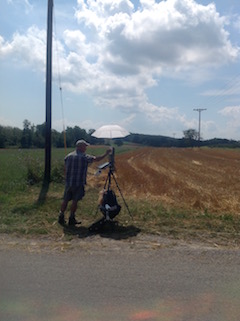 Troy Kilgore painting harvested field